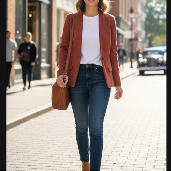 Cartonnier Jackets & Blazers - Anthropologie Cartonnier brand burnt orange blazer size M